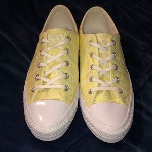 Pale Yellow Converse shoes size 7.5